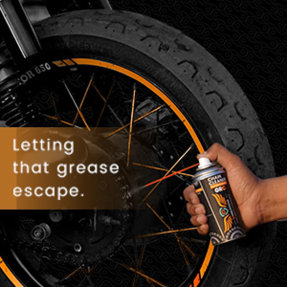 GRAND PITSTOP Chain Cleaner/Degreaser Spray for Motorcycle Cleaning - Motorcycle Cleaner for On and Off-Road for All Bikes (160 ml)