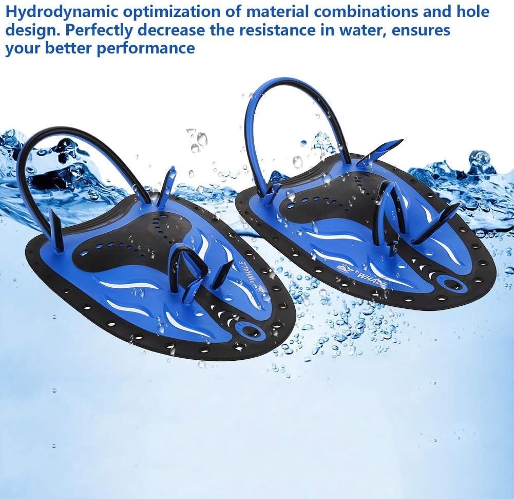 Swim Fins, Adjustable Kids Flippers for Swimming, Professional Swim Hand Paddles, Flat Paddles for Kids, Children, Men, Women