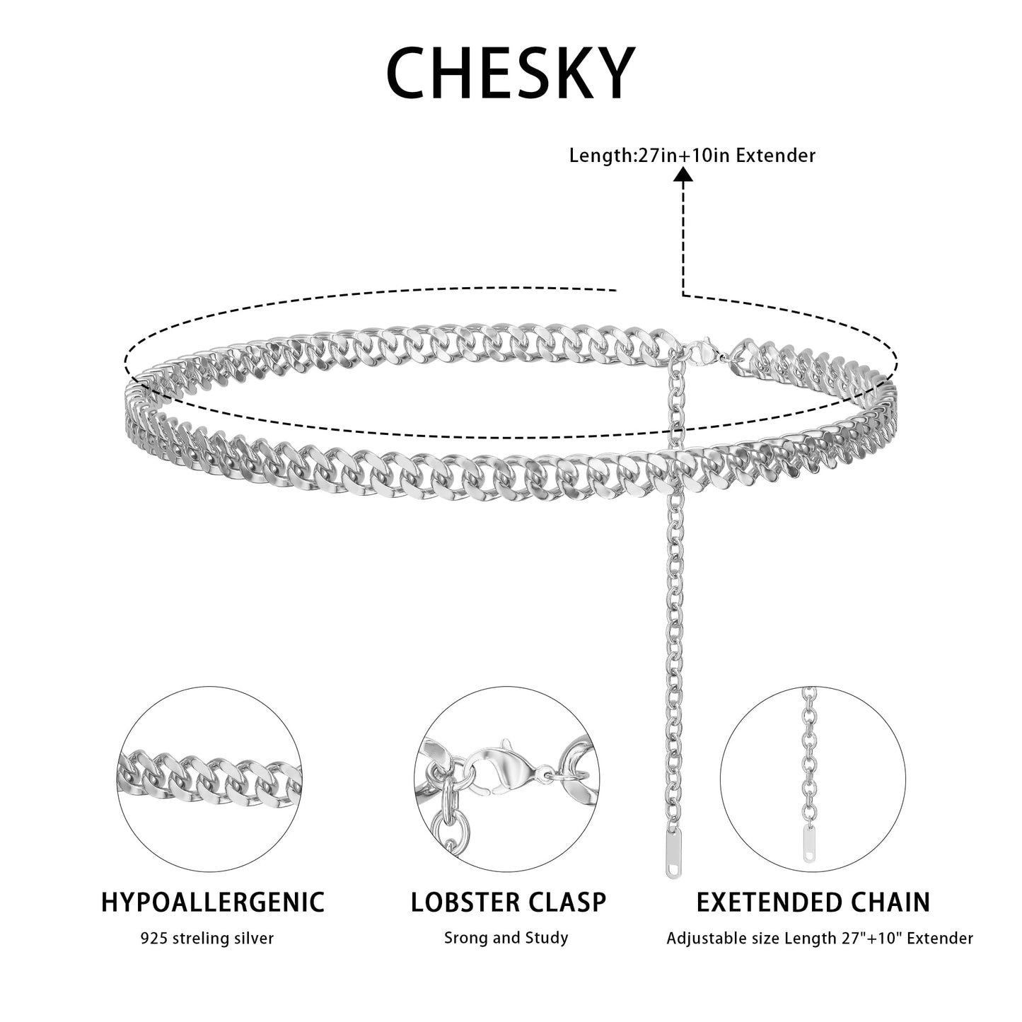 CHESKY Waist Chain for Women, Dainty Silver Plated Body Chains Jewelry for Womens Waterproof Belly Chain Cute Gold Cuban Chain Belt Gold Fall Jewelry for Women Gifts