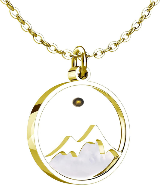 VLIEGEN Mustard Seed Necklace - Stainless Steel Faith Mountain Jewelry for Women & Men styleB