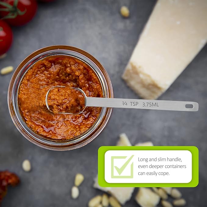 1PCS 3/4tsp (1/4tbsp, 3.75ml) Single Measuring Spoon, Stainless Steel Long Handle Individual Teaspoons Only