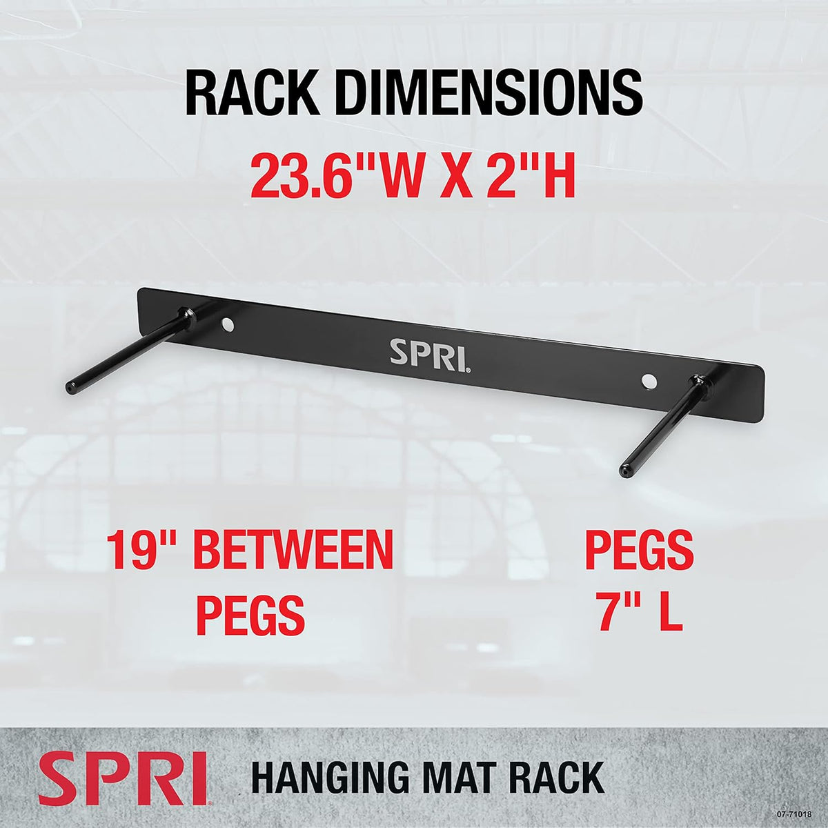 SPRI Hanging Exercise Mat, Fitness & Yoga Mat for Group Fitness Classes, Commercial Grade Quality with Reinforced Holes