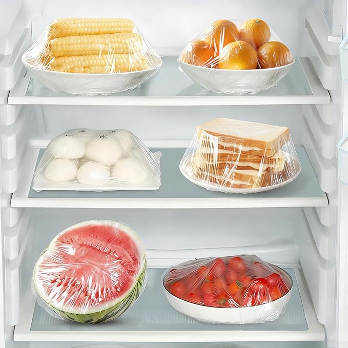 Homelove 50pcs Bowl Covers Bread Proofing - Plastic Wrap for Food Sourdough Bread Baking Rising Elastic Reusable Plate Covers Outdoor Food Fresh Keeping Bags Shower Cap Hair Deep Conditioning