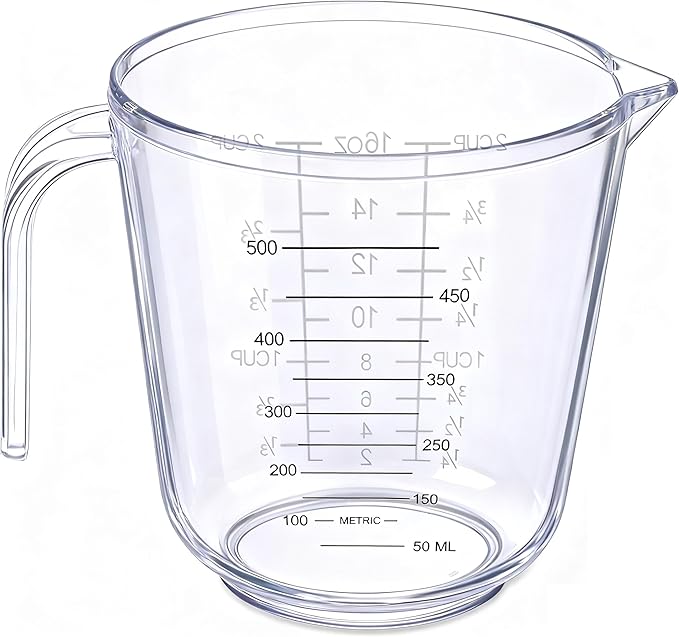 DOTINGHUX Measuring Cup, 2 Cup, Clear