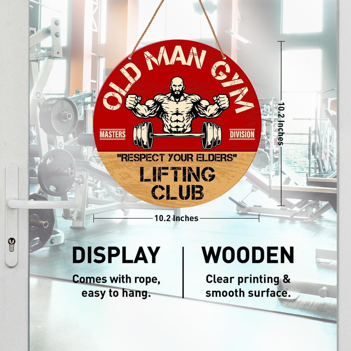 HSNBT Gym Signs Wall Decor, Home Gym Motivational Wall Decor Weightlifting Gym Hanging Signs Decorations for Fitness Workout Room Gift for Man Gym Enthusiast, Lifting Club