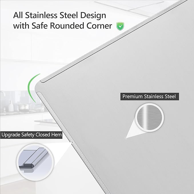 3 Sided Splatter Guard, Anti Splatter Shield Stainless Steel Oil Splatter Guard for Stove Top, Foldable Grease Splatter Screen