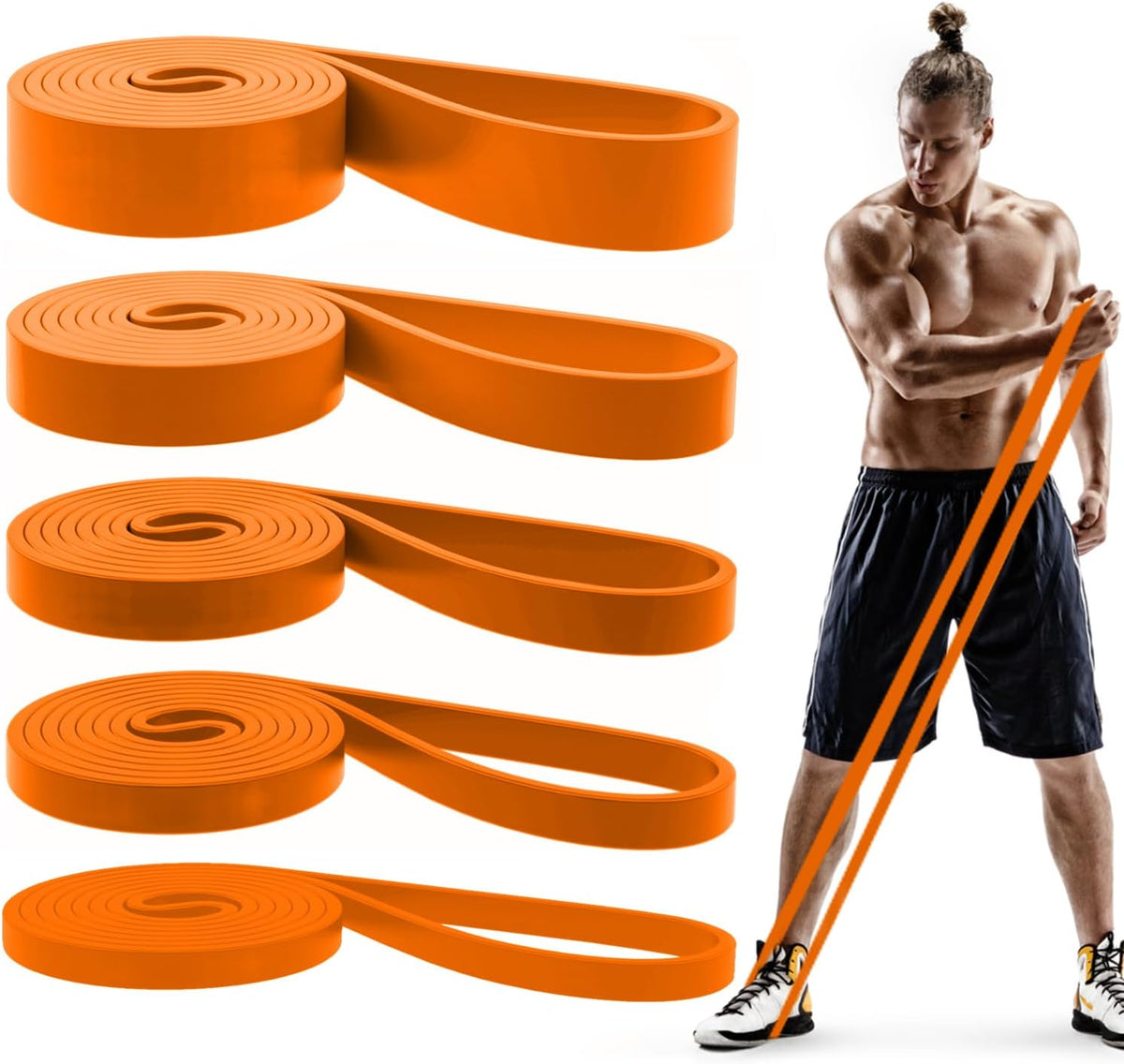 Pull Up Bands, Resistance Bands, Pull Up Assistance Bands Set for Men & Women, Exercise Workout Bands for Working Out, Body Stretching, Physical Therapy, Muscle Training