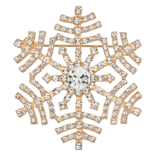 Emibele Christmas Brooch for Women, Christmas Brooch Pins with Sparkling Rhinestone for Xmas Holiday Party Celebration, Exquisite Snowflake Pin Vintage Holiday Acessories Jewelry Gift for Women