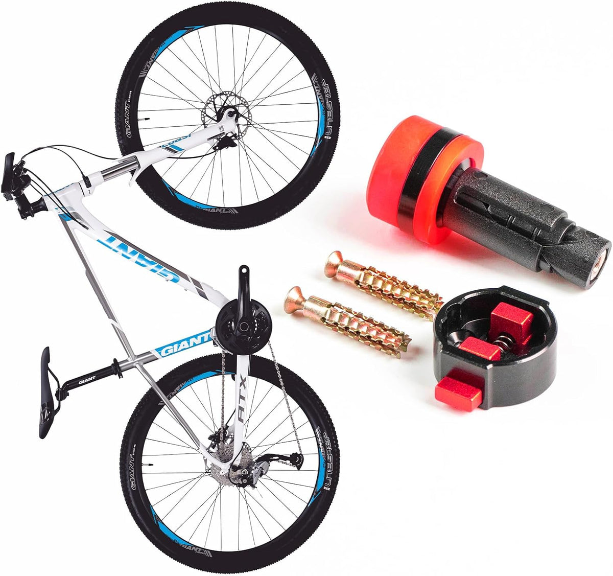 Mountain Bike Handlebar Wall Mount, Space-Saving & Easy Installation, Sturdy Garage Bike Storage Holds Up to 66lbs