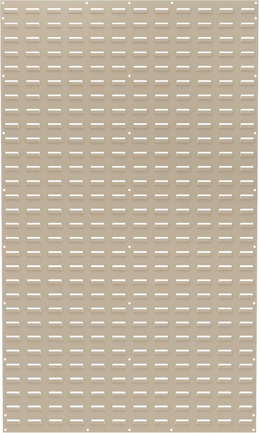 Akro-Mils 30161 Heavy Duty Wall Mount Garage Storage Steel Louvered Panel | Wall Storage Bin Hanging Organizer System for AkroBins, 36-Inch W x 61-Inch H, Beige, Single