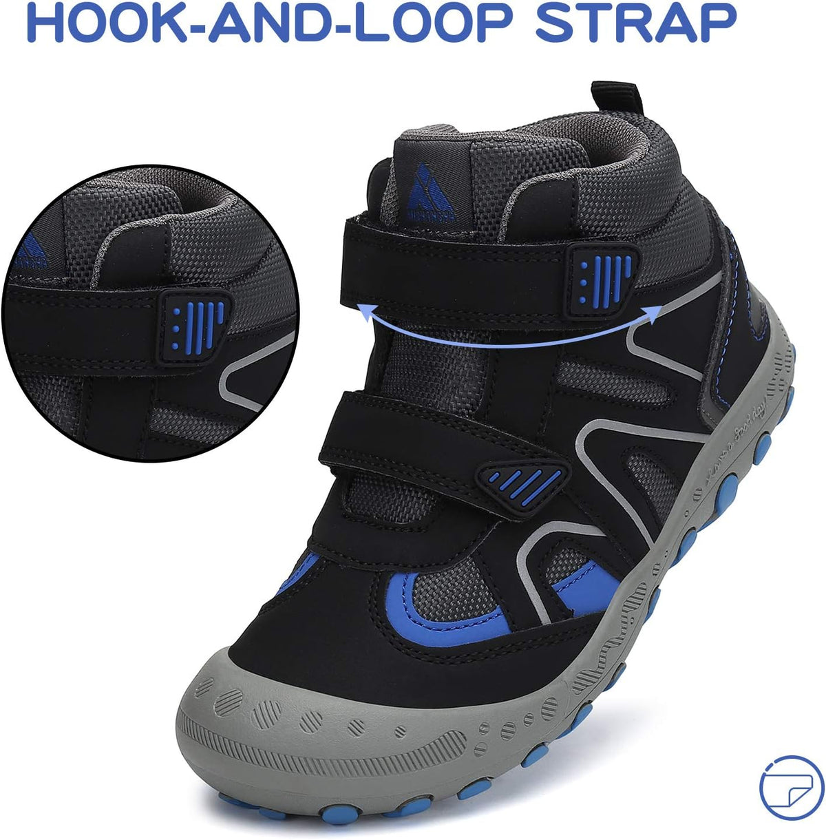 Mishansha Kids Water Resistant Hiking Boots, Boys Girls Anti Collision Anti-Skid Athletic Outdoor Adventure Trekking Shoes