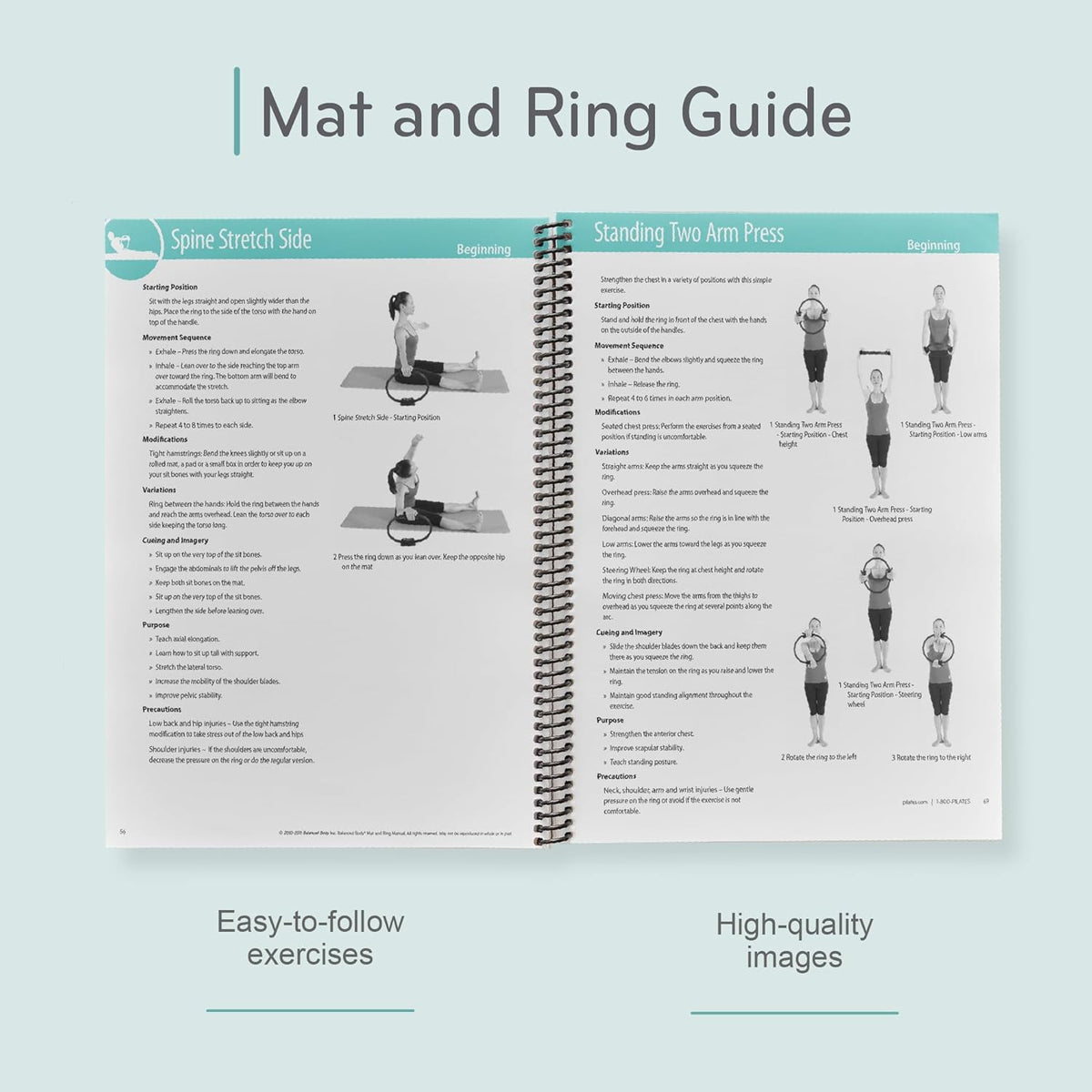 Balanced Body Bundle - Ultra Fit Circle, Ring Guide Book for Pilates at Home
