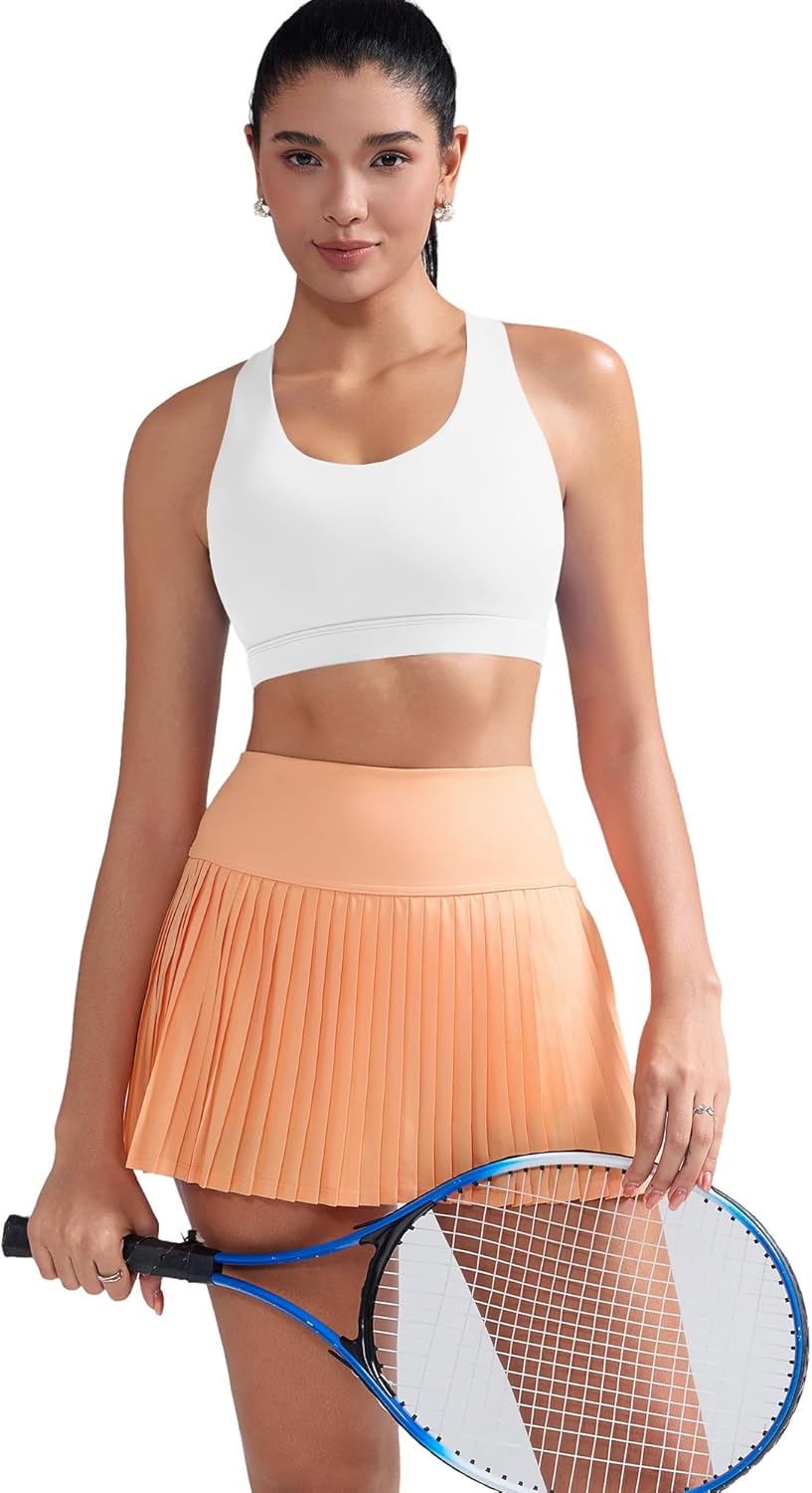 RUNNING GIRL Sports Bra for Women, Criss-Cross Back Padded Strappy Sports Bras Medium Support Yoga Bra with Removable Cups