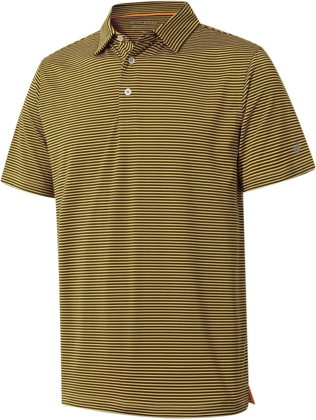 Mens Golf Shirt Moisture Wicking Dry Fit Performance Sport Short Sleeve Striped Golf Polo Shirts for Men