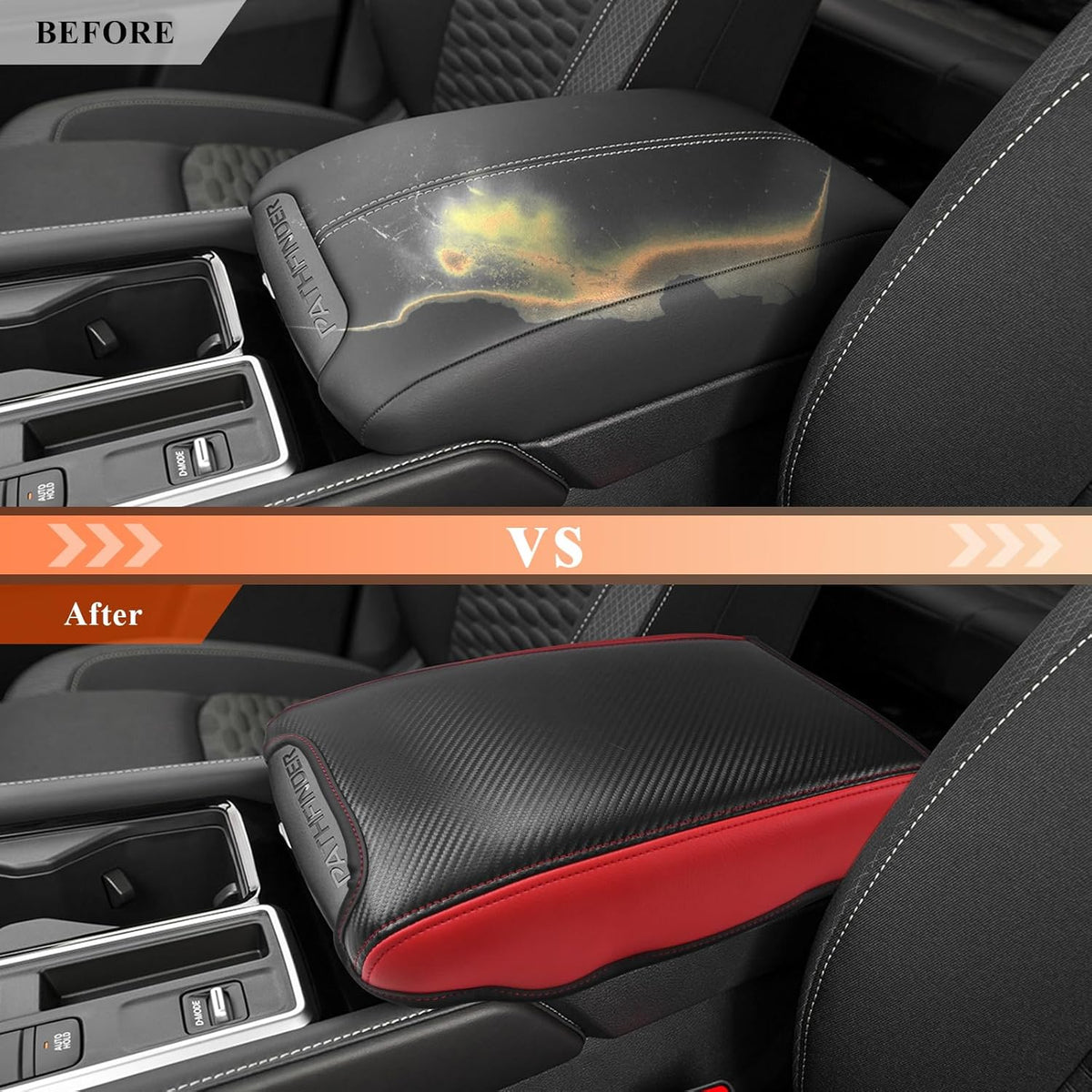 CDEFG for Nissan Pathfinder 2022-2025 Center Console Cover Armrest Box Cover for Pathfinder (S, SV, SL, Rock Creek, Platinum) 2022 2023 2024 2025 Accessories Console Arm Rest Protector