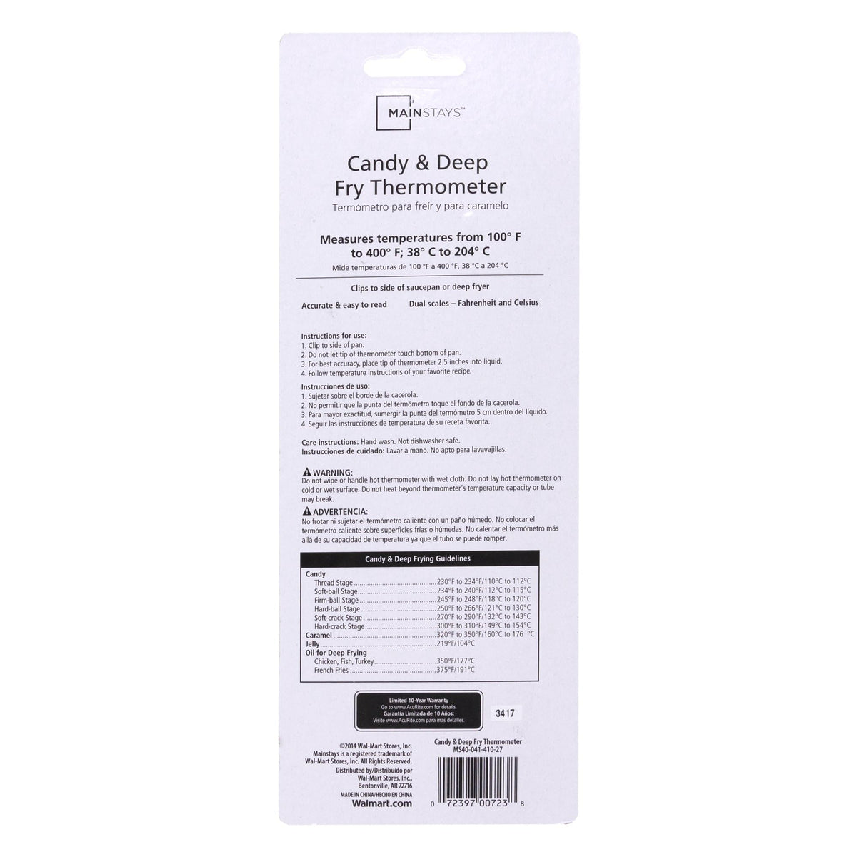 Chaney Instrument 00723 Deluxe Candy/Deep-Fry Thermometer with sheath