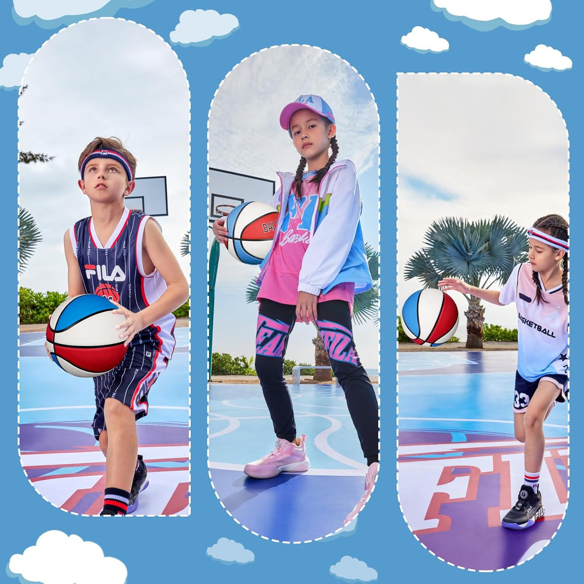Kids Youth Basketball Size 4/5, 25.5"/27.5" Basketball for Boys and Girls Indoor Outdoor Play