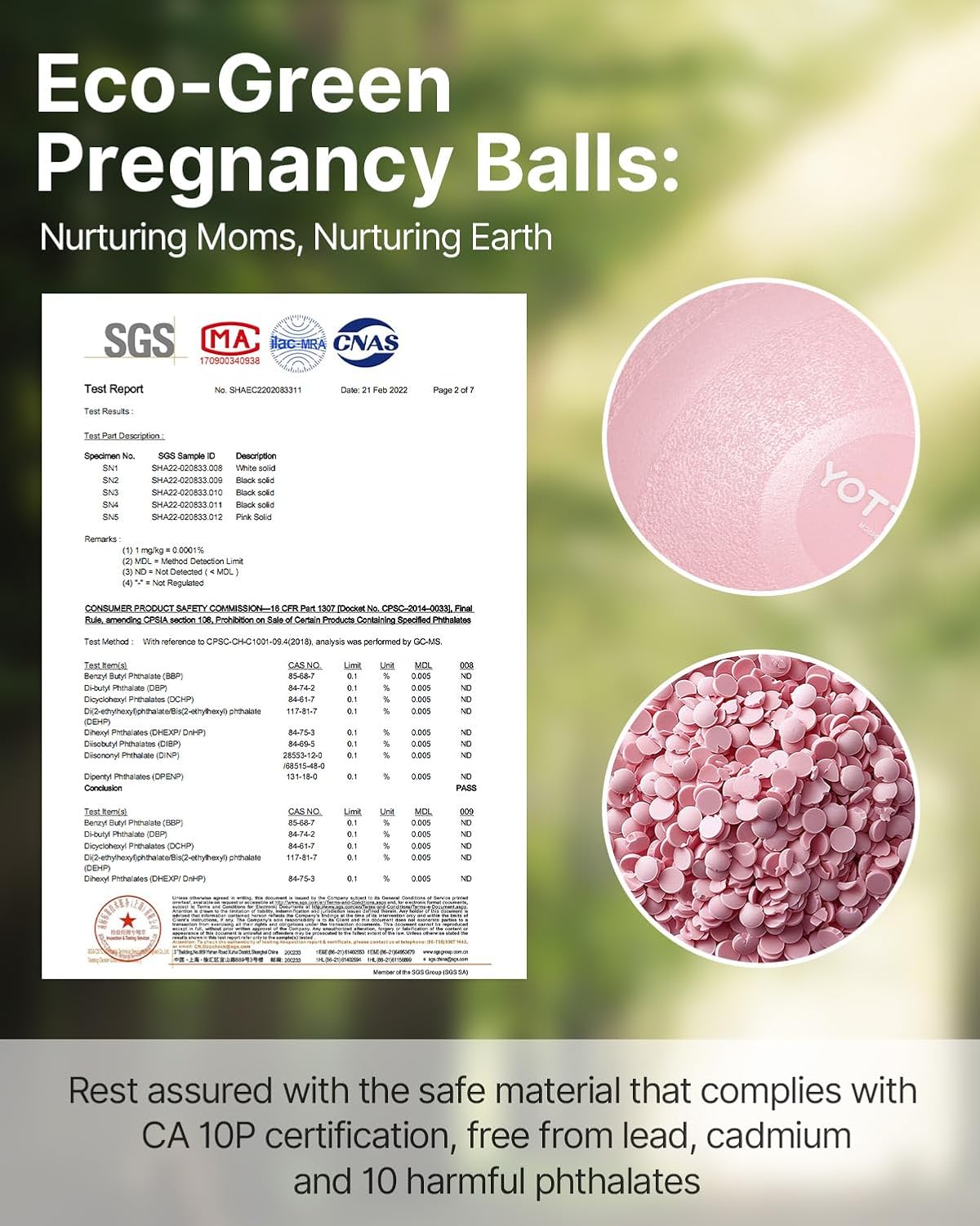 YOTTOY Pregnancy Ball - 1.8mm Thick Birthing Ball for Maternity Physio and Birth Preparation, Yoga and Exercise for Pregnancy - Includes Pump