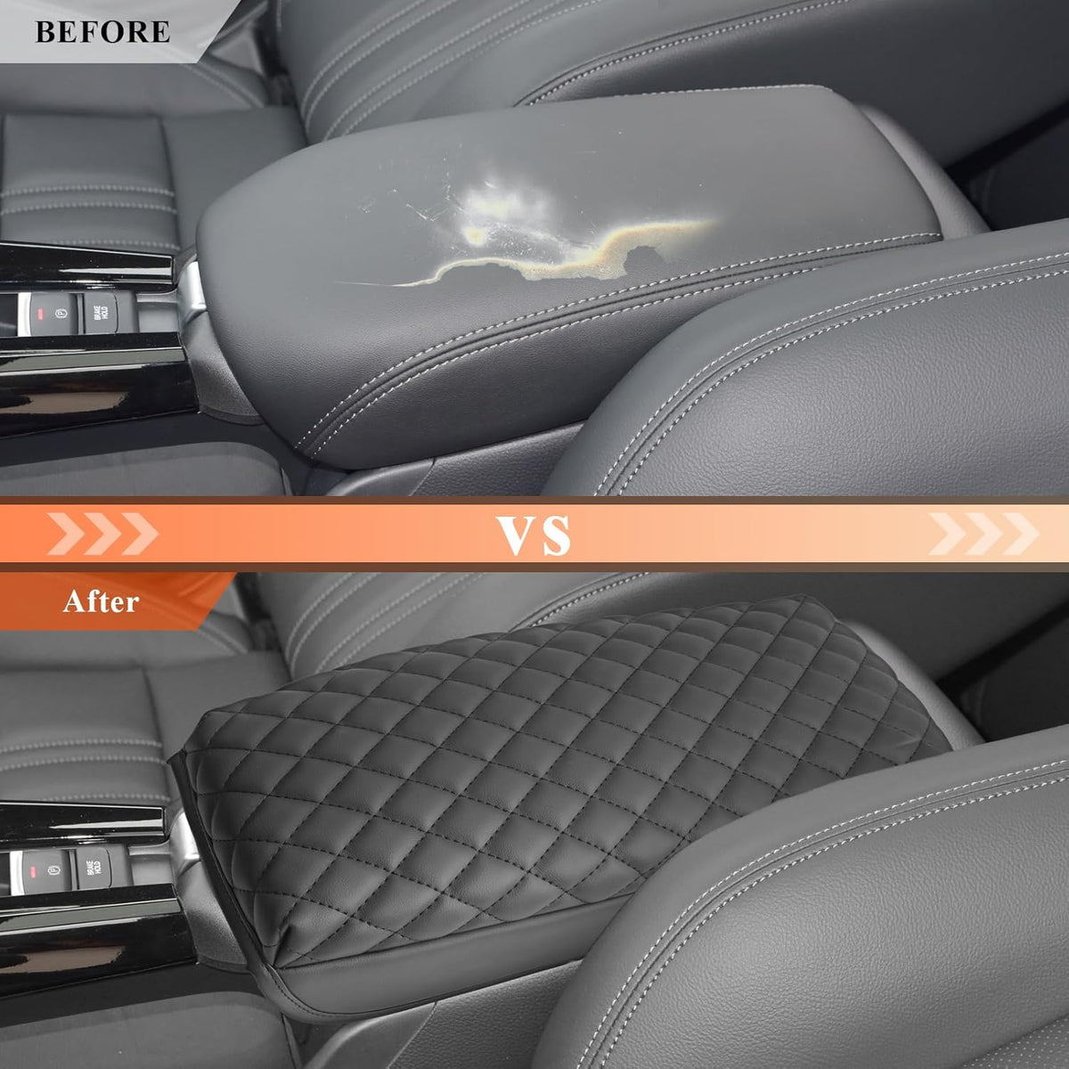 CDEFG for Honda HR-V HRV 2023-2025 Center Console Cover Armrest Box Cover for HR-V HRV (LX, Sport, EX-L) 2023 2024 2025 Accessories Console Arm Rest Protector