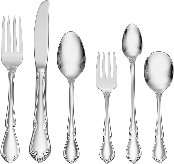 Oneida Baby/Child Chateau 6-Piece Progress Flatware Set, Silver