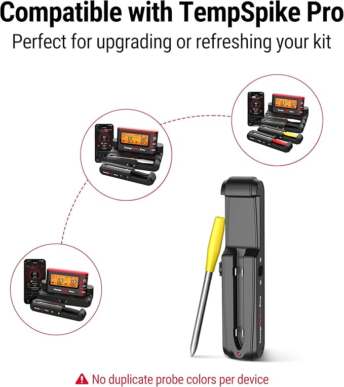TempSpike Pro Wireless Meat Thermometer Meat Probe with Accurate Temperature Sensor