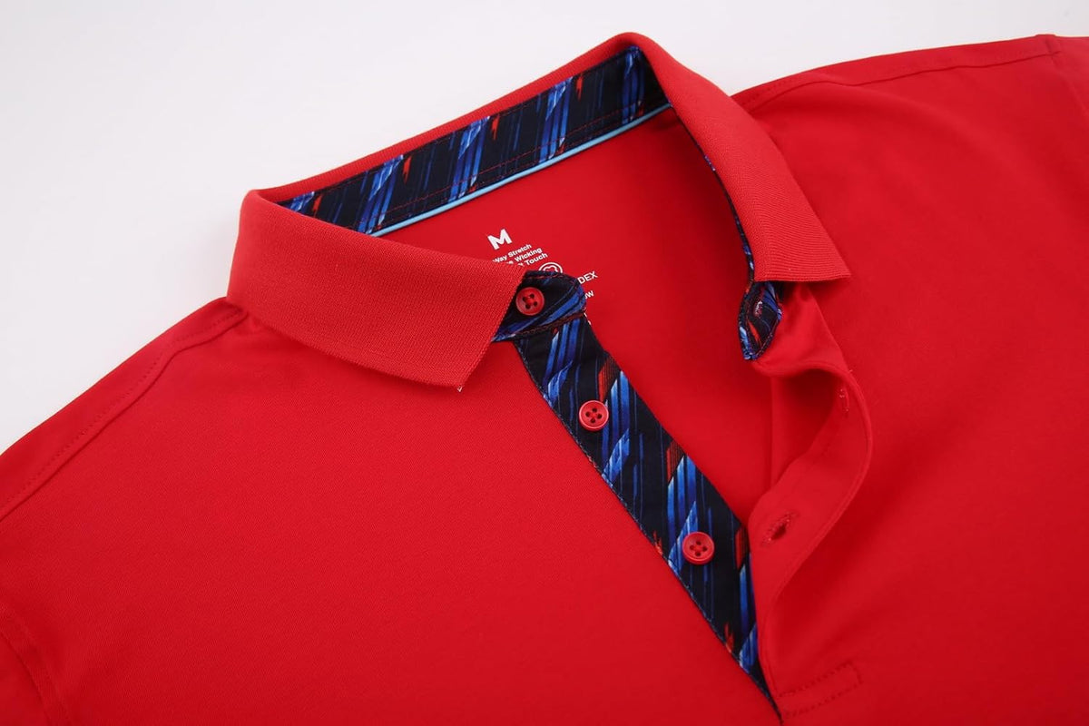 Alex Vando Mens Polo Shirts Short Sleeve Regular Fit Fashion Designed Shirt