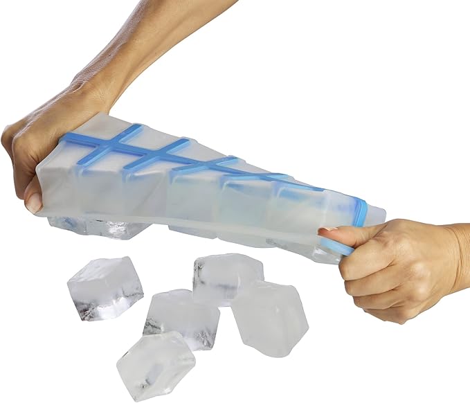 GoodCook Touch Prep and Freeze Ice Tray, 2-oz. Cubes, Stackable with Slide-off Cover