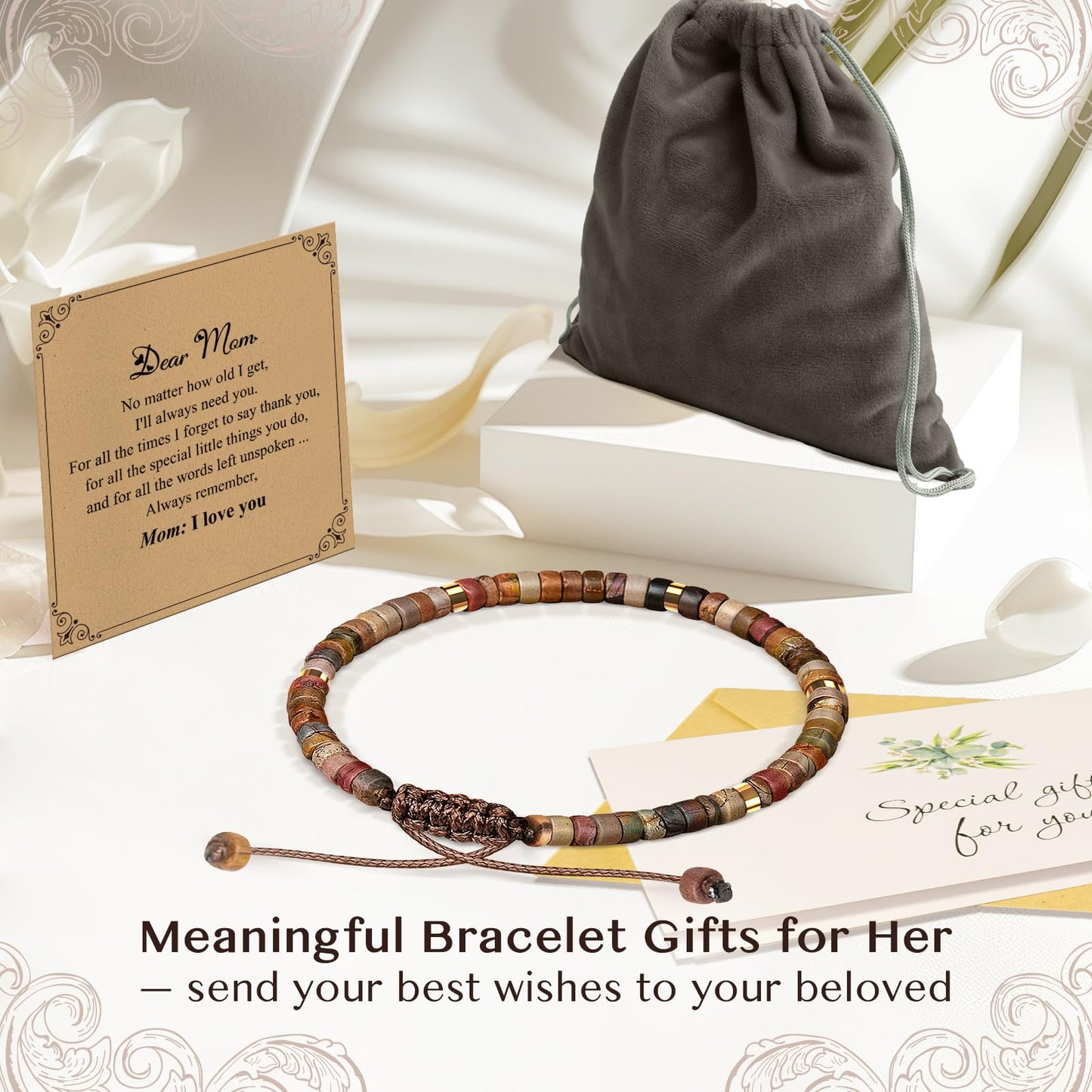 ZOKCC Sister-in-Law Bracelets Gifts for Women Healing Natural Stone Beads Bracelets - Inspirational Mothers Day Christmas Birthday Gifts for Sister-in-Law
