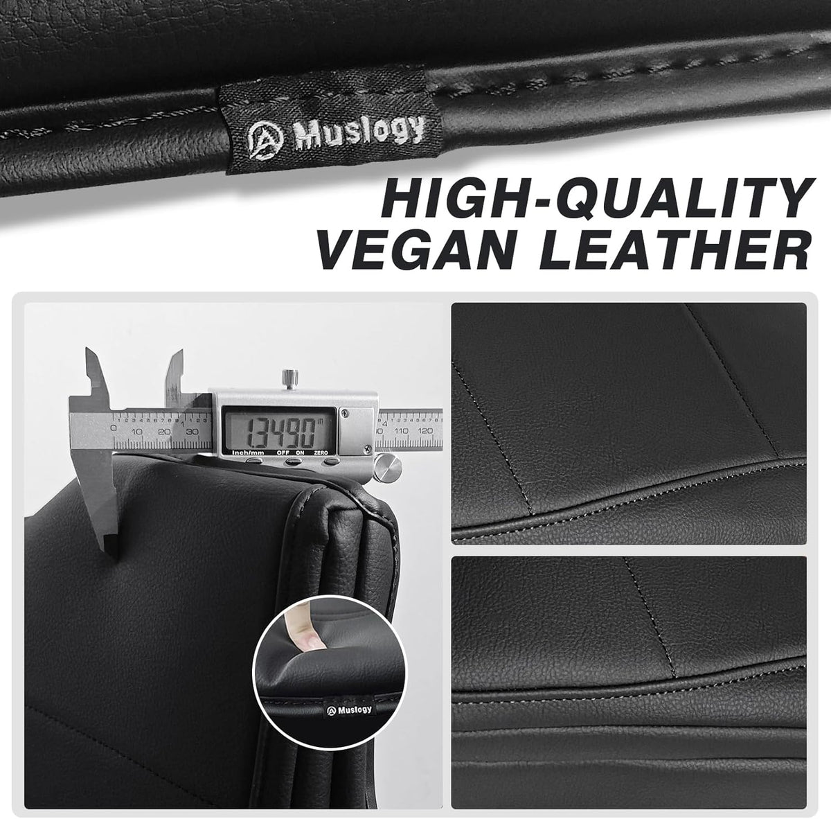 Muslogy Center Console Armrest Cover Compatible with Ford F-150 F150 2015-2024 2025 Comfort Armrest Pad Arm Rest Cushion Vegan Leather Protector 1-Inch Extra Thick(Jump Seat ONLY)