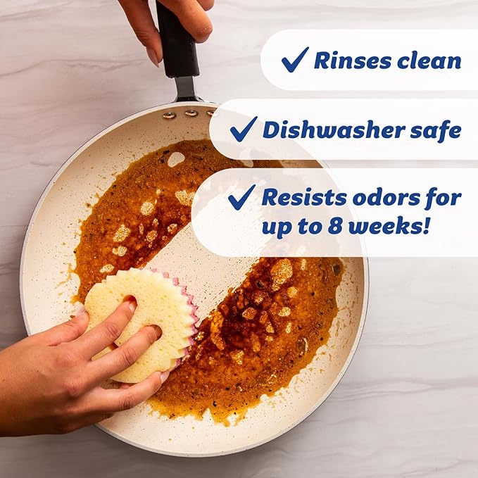Scrub Daddy 4 Scrub Daddy Sponges & 4 Scrub Mommy Kitchen Sponges - Scratch-Free for Dishes & Multipurpose Cleaning - BPA Free & Made with Polymer Foam - Stain & Odor Resistant (16 Pack)