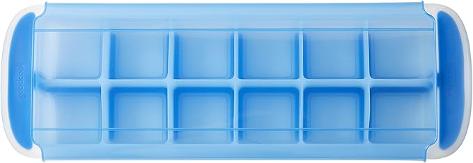GoodCook Touch Prep and Freeze Ice Tray, 2-oz. Cubes, Stackable with Slide-off Cover