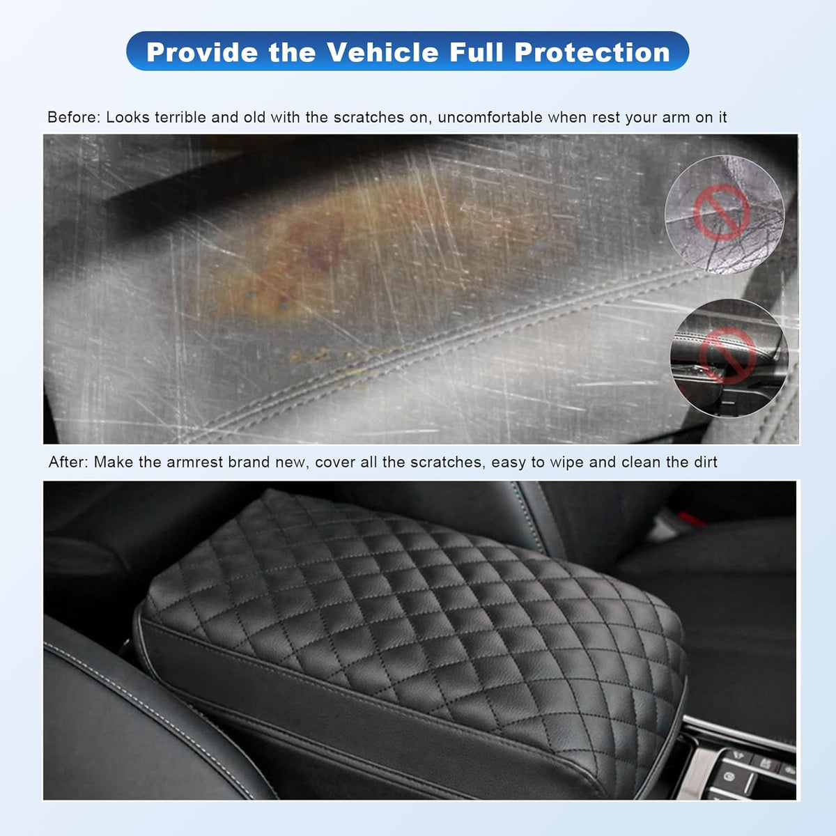 CDEFG Sorento Center Console Cover: Armrest Cover Center Console Pad for 2021 2022 Sorento Car Interior Accessories Arm Rest Protective Cover Scratch Resistance