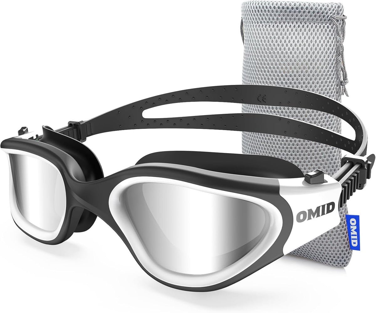 OMID Swim Goggles, P2 Polarized Swimming Goggles for Men Anti-fog Goggles Swimming for Adult Women