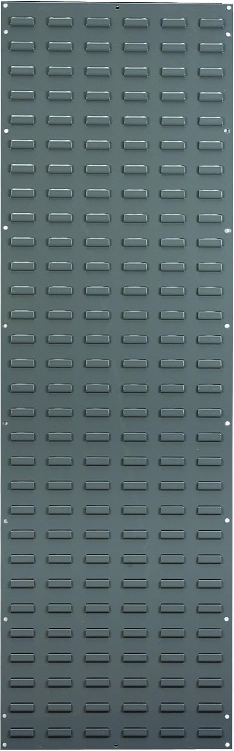 Akro-Mils 30118 Heavy Duty Wall Mount Garage Storage Steel Louvered Panel | Wall Storage Bin Hanging Organizer System for AkroBins, 18-Inch W x 61-Inch H, Grey, Single