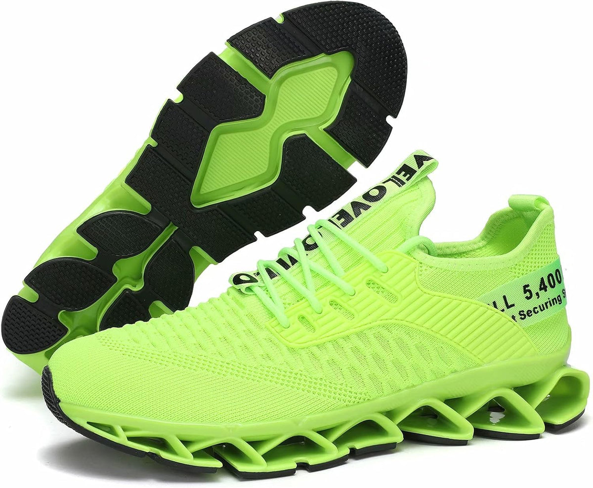 Vooncosir Men's Fashion Sneakers Breathable Mesh Running Shoes Blade Non Slip Soft Sole Casual Athletic Walking Shoes