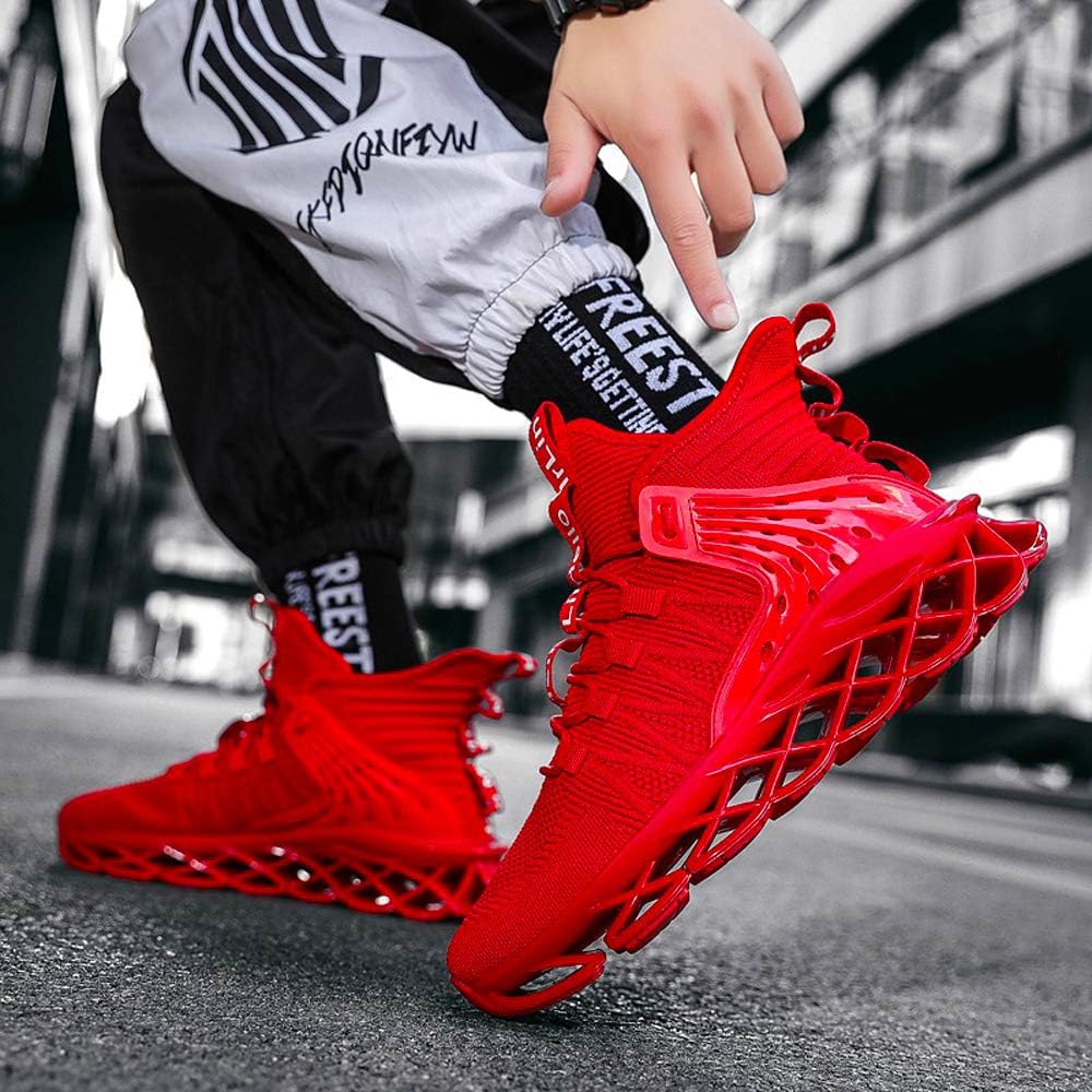 Hello MrLin Men's Running Shoes Non Slip Athletic Tennis Walking Blade Type Sneakers Hip Hop