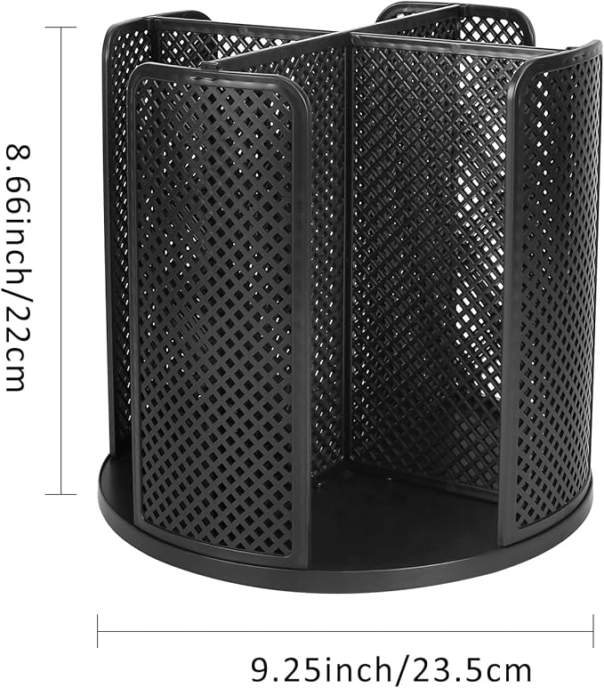 Cup and Lid Organizer Cup Dispenser Coffee Cup Organizer Paper Cup Holder Rotating for Bathroom, Restaurant, Break Room, Coffee Station, Bar, Buffet, Kitchen Cabinet, Countertop,4 Compartment
