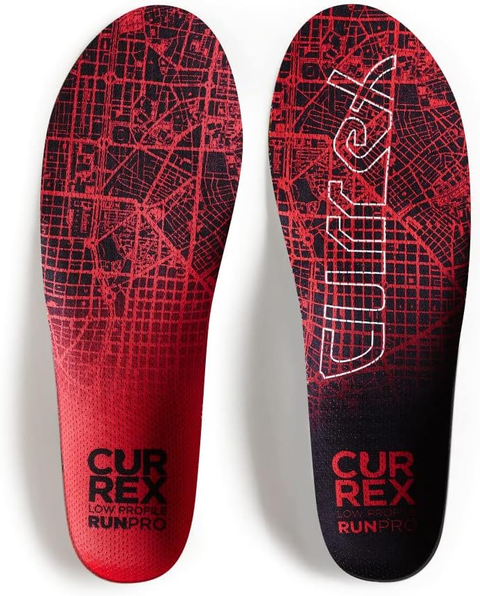 CURREX RunPro Insoles for Running Shoes – Arch Support Inserts to Help Reduce Fatigue, Prevent Injuries & Boost Performance – for Men & Women – Low Arch, 2X Size