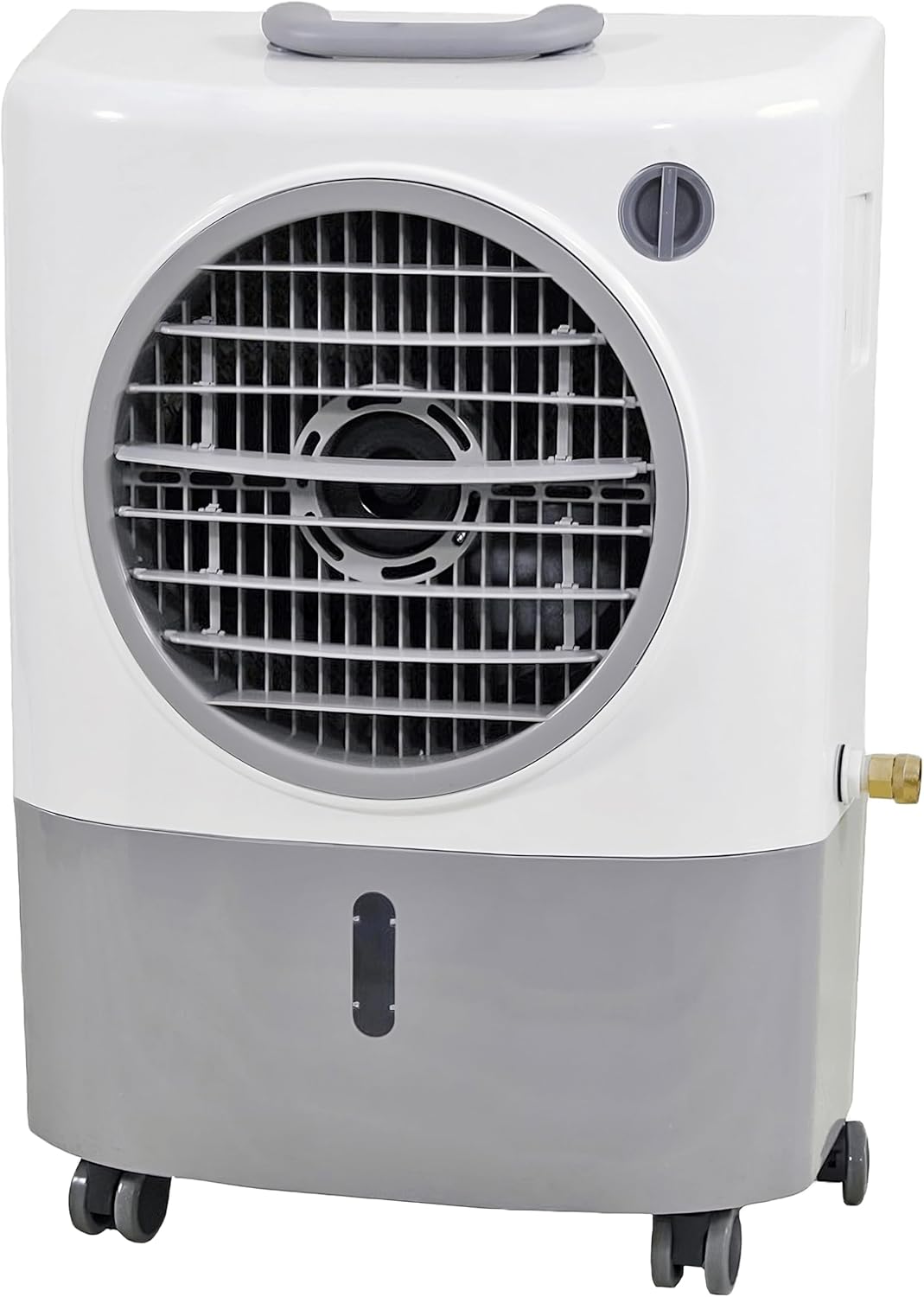 Portable Swamp Coolers - 1300 CFM MC18M Evaporative Air Cooler with 2-Speed Fan, 53.4 dB - 500 sq. ft. Coverage Evaporative Air Cooler Portable High Velocity Outdoor Cooling Fan by Hessaire - White