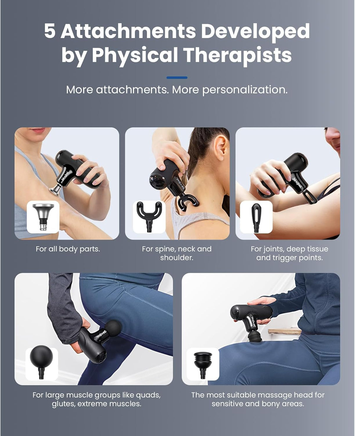 BOB AND BRAD Q2 Max Mini Massage Gun with Metal Head, Pocket-Sized Deep Tissue Massager Gun for Athletes, Professional Portable Percussion Muscle Massager Gun
