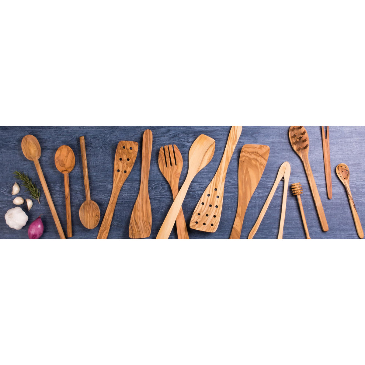Eddingtons Italian Olive Wood Cooking Spoon, Handcrafted in Europe, 10-Inch