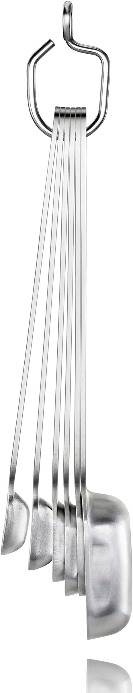 New Star Foodservice 43136 Stainless Steel 18/8 Measuring Spoons (Set of 6), Silver