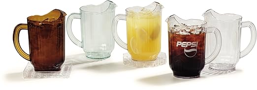Carlisle FoodService Products Versapour Clear Pitcher Tall Pitcher for Kitchens, Restaurants, and Catering, Plastic, 60 Ounces, Clear