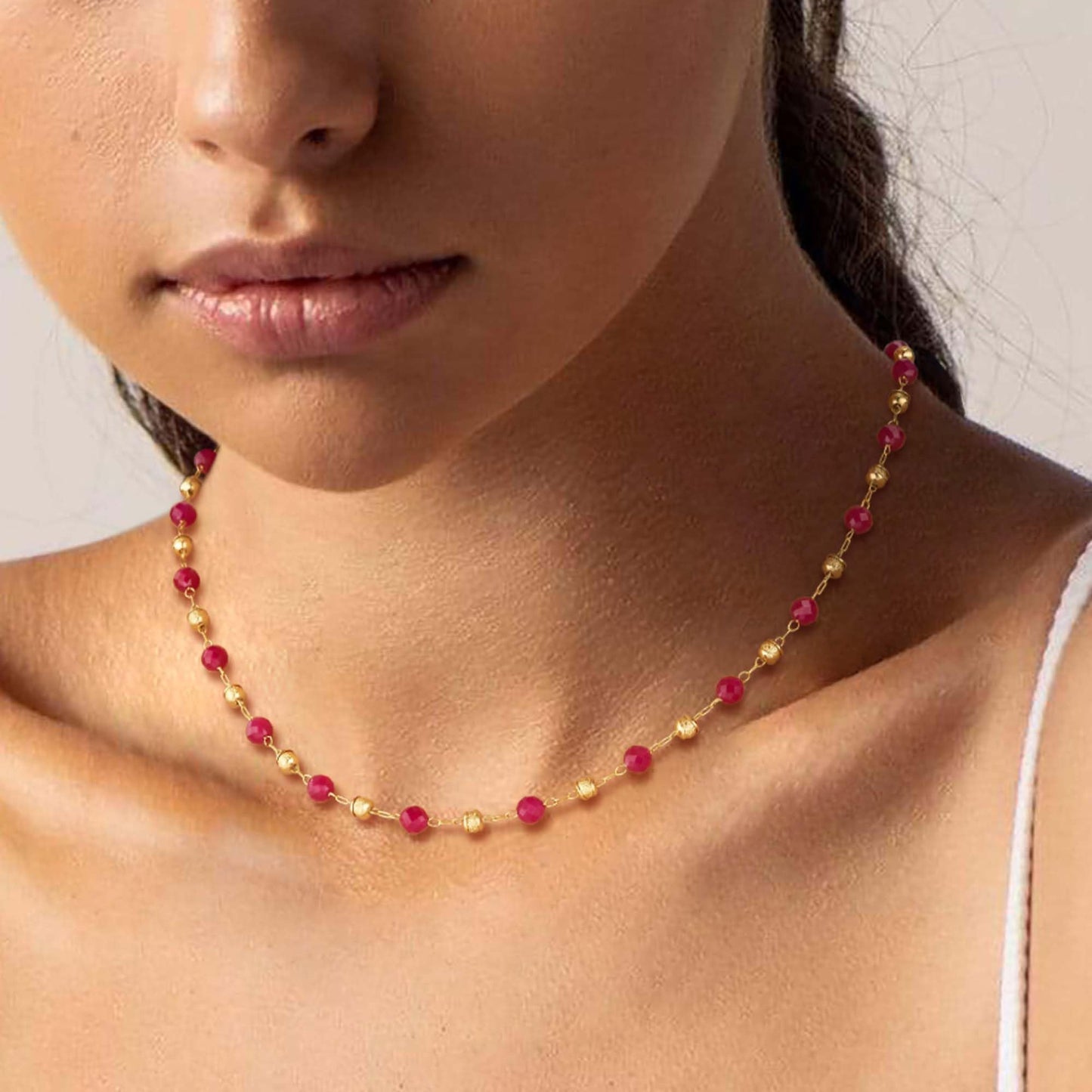 LOLAR RAY Turquoise Jewelry for Women - 14K Gold Plated Turquoise Necklace for Women Colorful Beaded Necklaces Summer Beach Boho Choker Bead Gift