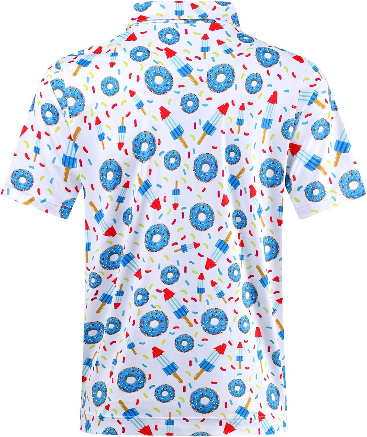 DEOLAX Mens Polo Shirts Fashion Print Mens Golf Shirt Dry Fit Mens Golf Polo Short Sleeve Quick Dry Funny Golf Shirt for Men