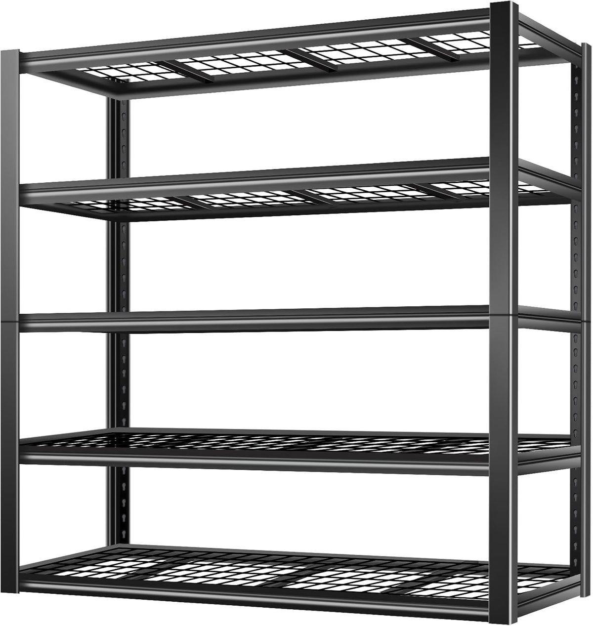 BILT HARD 60" W x 24" D Garage Shelving 3500 LBS, 72" H Storage Shelves, Heavy Duty 5-Tier Metal Shelving Units with Adjustable Shelf, Steel Wire Utility Storage Shelves