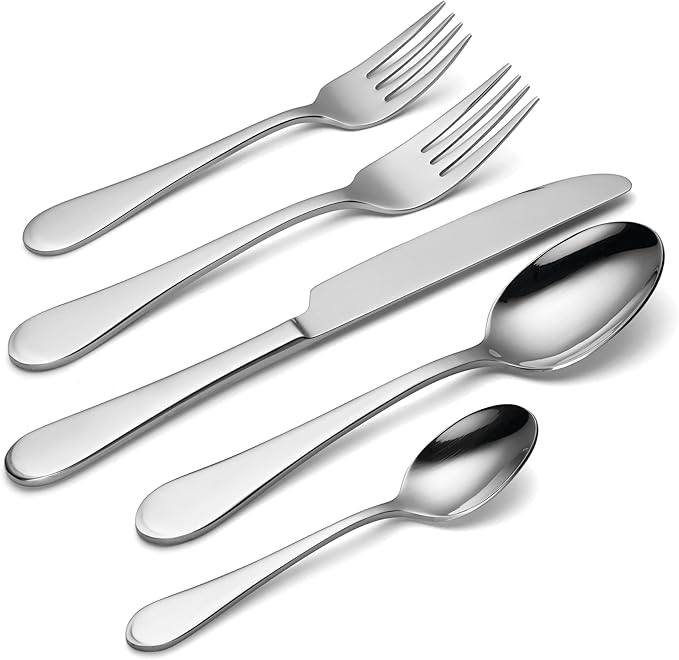 Oneida Icarus 45-Piece Flatware Set, Service for 8, Silver