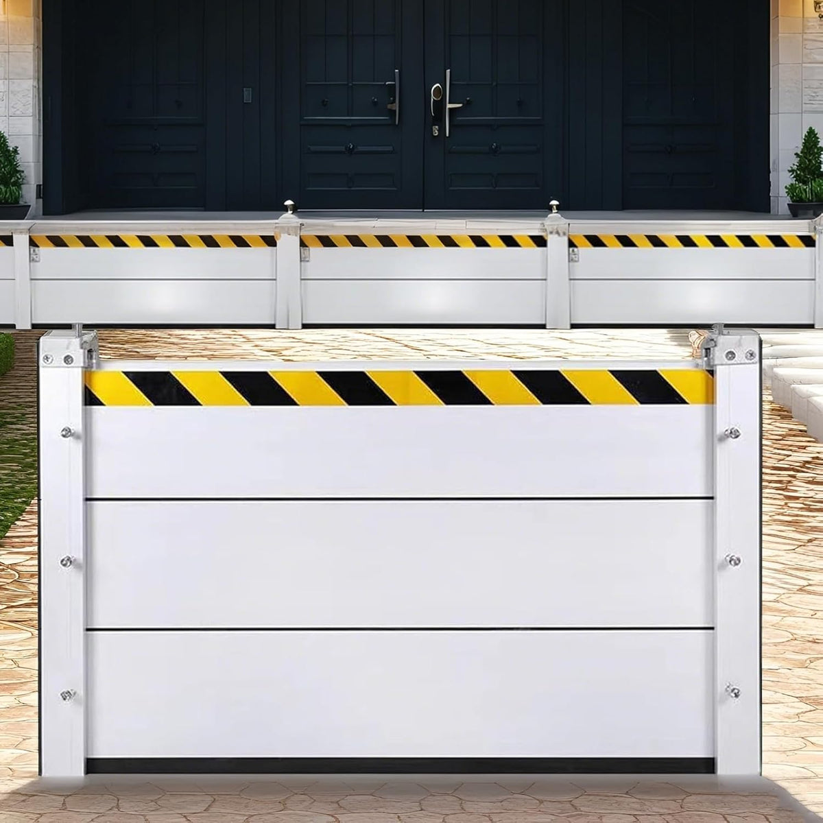 Flood Barriers for Home Exterior,Aluminum Alloy Outdoor Garage Doors Water Barriers for Flooding(H55Inch,L11FT)