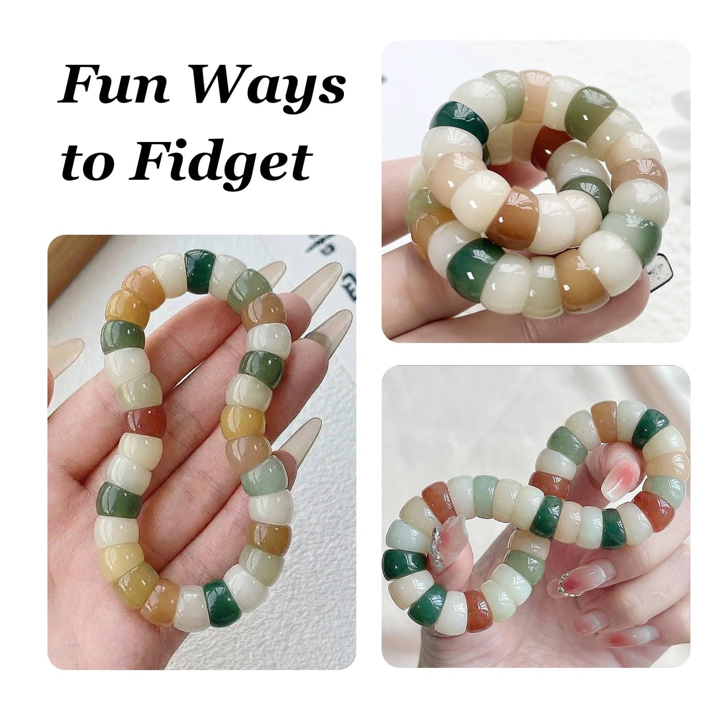 Embtrem Fidget Bracelet Bodhi Seed Bracelets Anxiety Fidget Bracelets Protection Healing Stretch Alleviate Anxiety Stress Protection Healing Bodhi Jewelry Gifts for Women Men