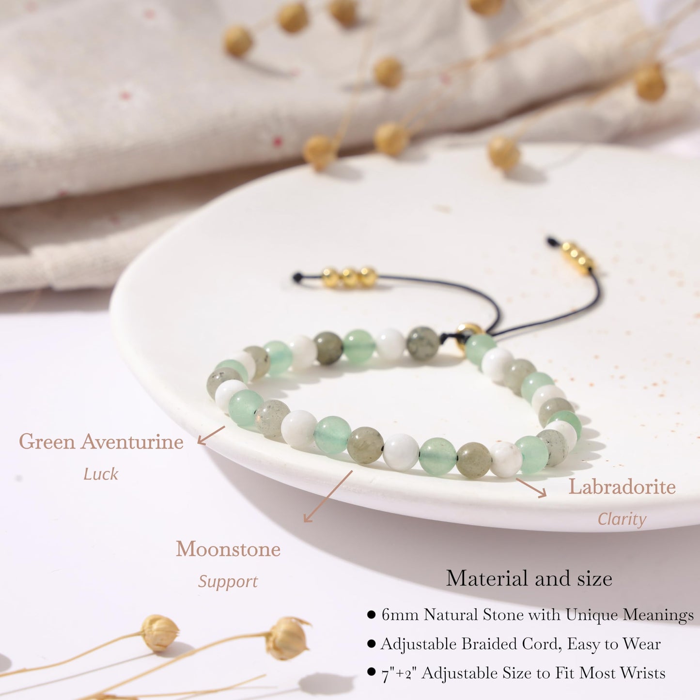 NUKAYAI Retirement Gifts for Women Friends Farewell Going Away Gifts for Coworkers Leaving Divorce Graduation Gift for Women Sister Daughter Bracelets Healing Crystals Bracelet for Your Next Chapter